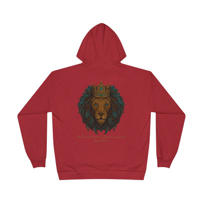 Lion of Judah Christian Hooded Sweatshirt – Unisex Faith Hoodie with Cross & Revelation 5:5 Design