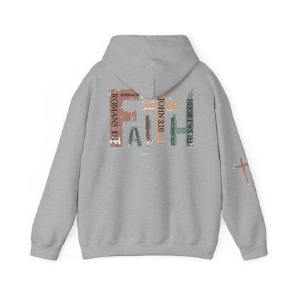 FAITH Christian Hoodie – Cross + Scripture Design | Gather & Co. LLC
