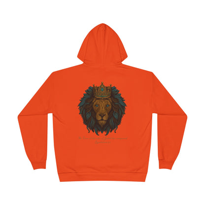 Lion of Judah Christian Hooded Sweatshirt – Unisex Faith Hoodie with Cross & Revelation 5:5 Design