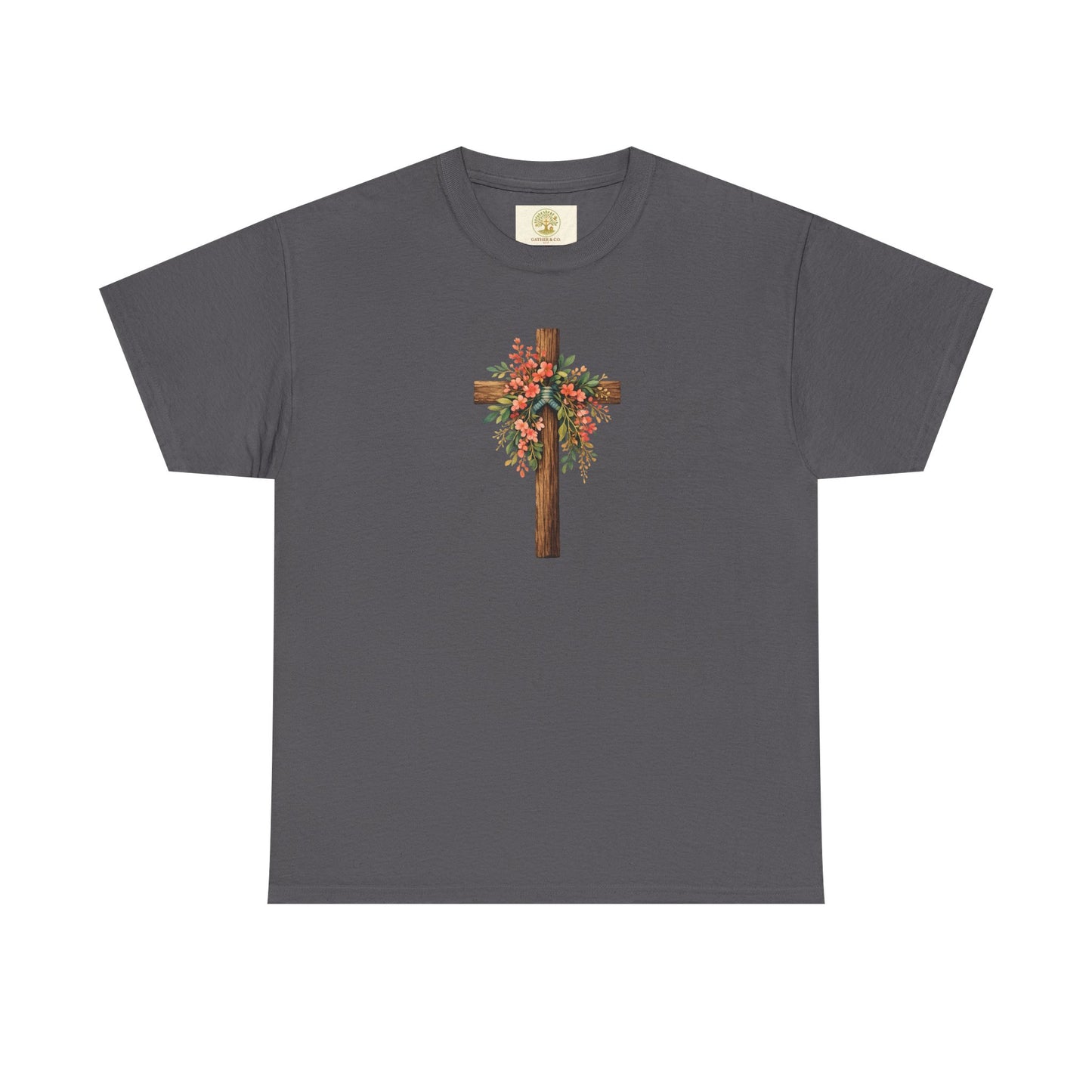 Let Everything That Has Breath Praise the Lord – Christian Floral Cross T-Shirt (Psalm 150:6)