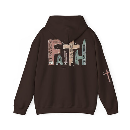 FAITH Christian Hoodie – Cross + Scripture Design | Gather & Co. LLC