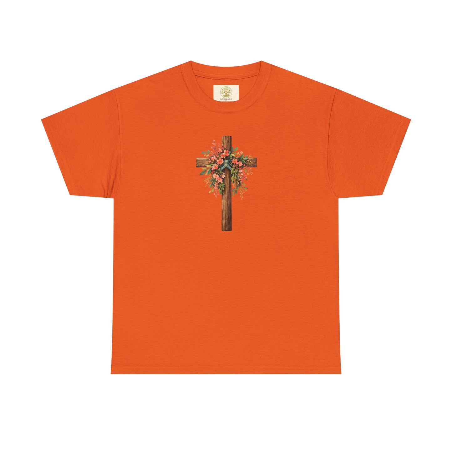 Let Everything That Has Breath Praise the Lord – Christian Floral Cross T-Shirt (Psalm 150:6)