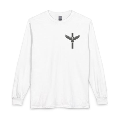 Under His Wings Long-Sleeve Christian T-Shirt for Men & Women – Psalm 91:4 Faith Shirt | Gather & Co. LLC