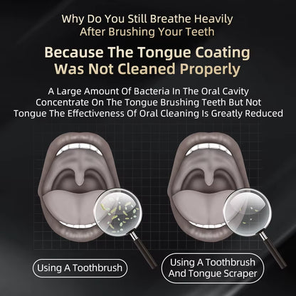 “Men’s Black Tongue Scraper – Oral Hygiene Tool for Fresh Breath & Daily Cleaning”