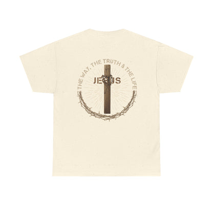 Jesus Cross Tee — "The Way The Truth The Life" Christian Faith T-Shirt