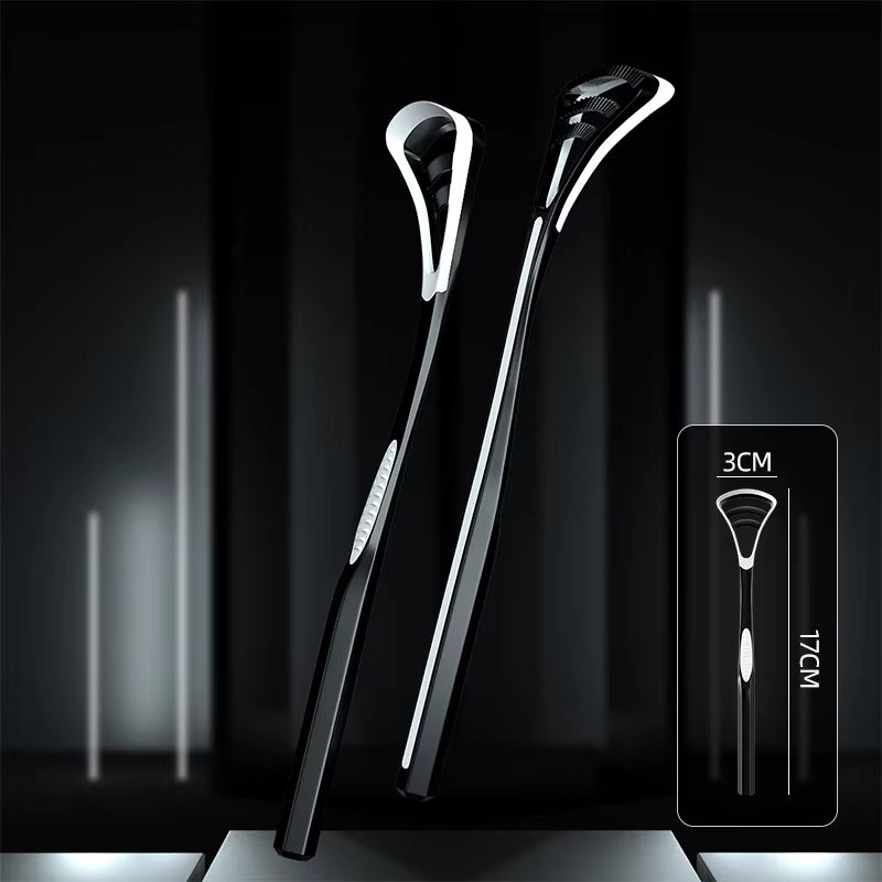 “Men’s Black Tongue Scraper – Oral Hygiene Tool for Fresh Breath & Daily Cleaning”