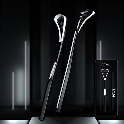 “Men’s Black Tongue Scraper – Oral Hygiene Tool for Fresh Breath & Daily Cleaning”
