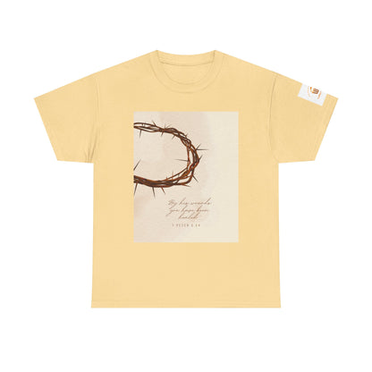 By His Wounds Tee -  Isaiah 53:5 Inspired Christian Shirt