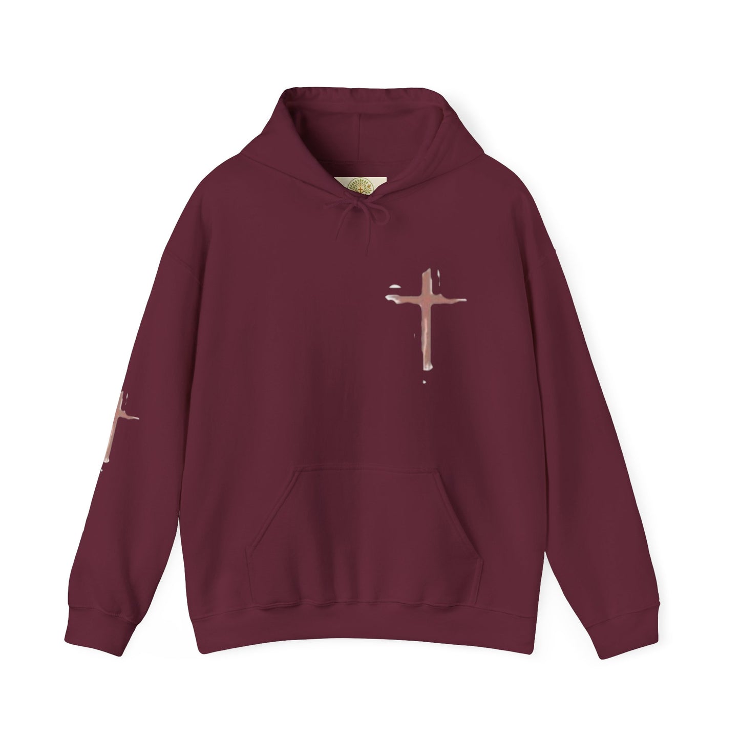 FAITH Christian Hoodie – Cross + Scripture Design | Gather & Co. LLC