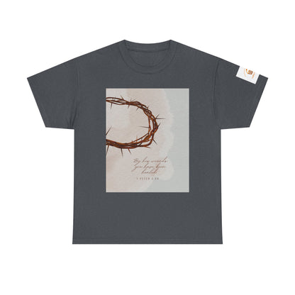 By His Wounds Tee -  Isaiah 53:5 Inspired Christian Shirt