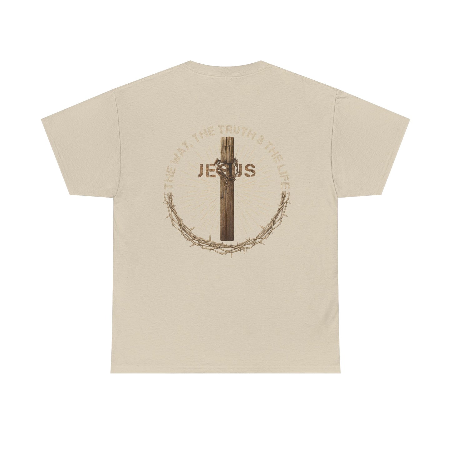 Jesus Cross Tee — "The Way The Truth The Life" Christian Faith T-Shirt