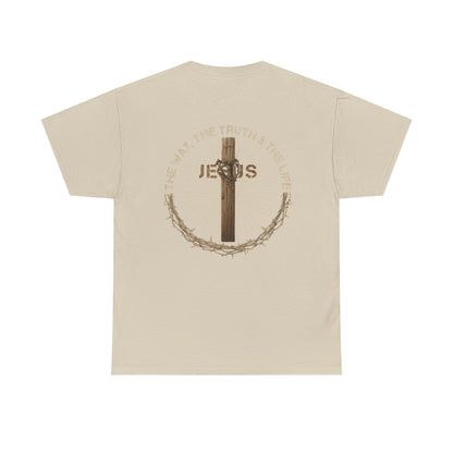 Jesus Cross Tee — "The Way The Truth The Life" Christian Faith T-Shirt