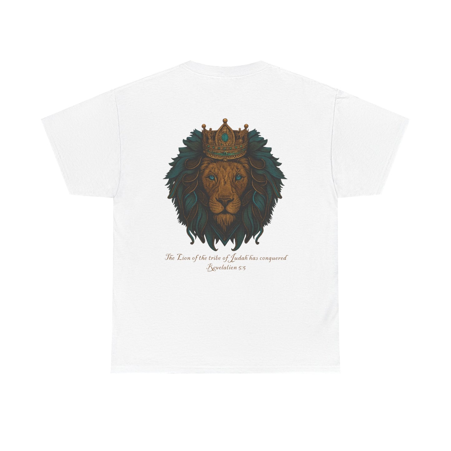 Lion of Judah Christian T-Shirt – Unisex Considered Cross Faith Tee | Revelation 5:5 | Gather & Co. LLC