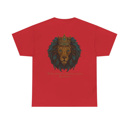 Lion of Judah Christian T-Shirt – Unisex Considered Cross Faith Tee | Revelation 5:5 | Gather & Co. LLC