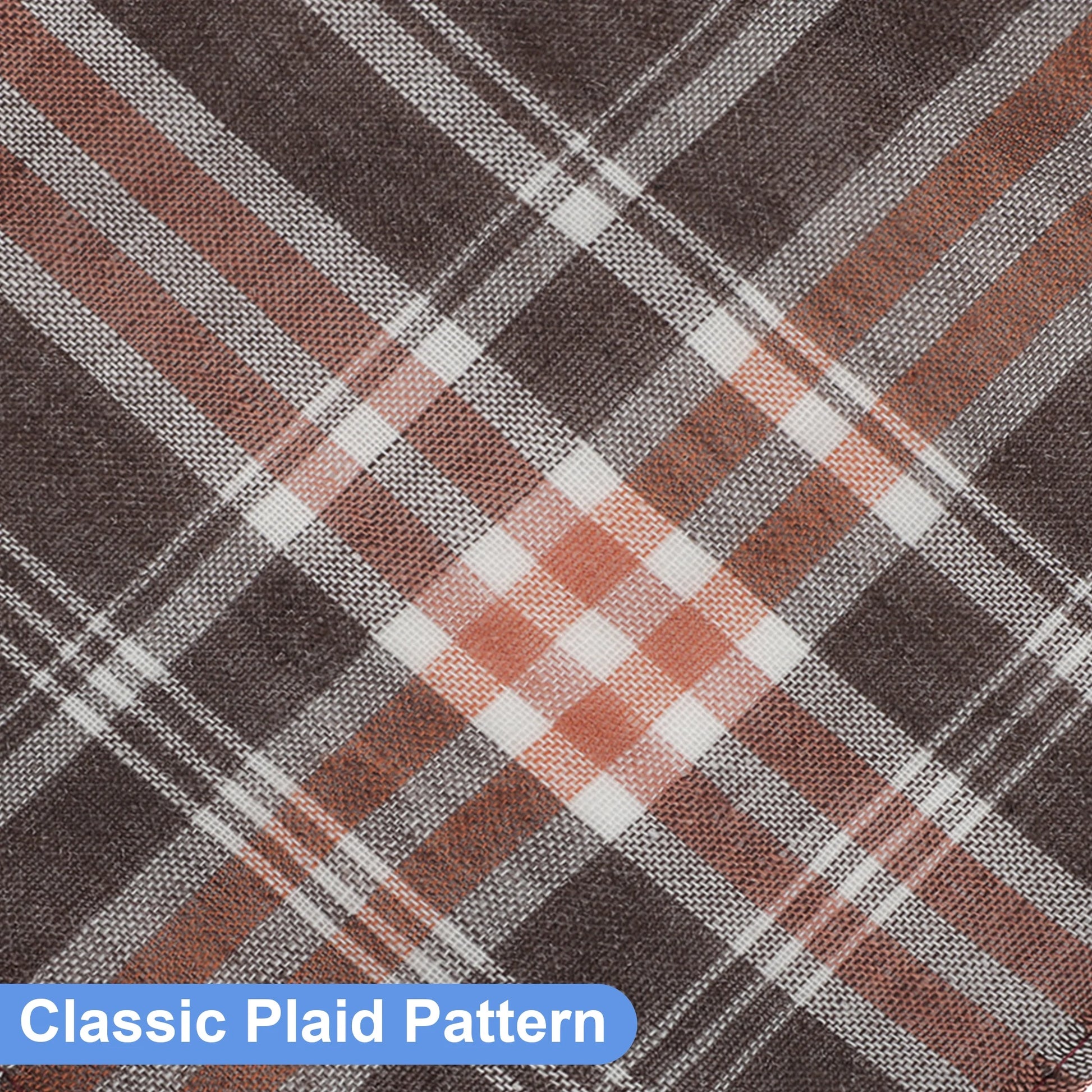 12Pcs Classic Plaid Handkerchiefs for Men,  Soft Cotton Hankies, 14''X14'' Square Pocket