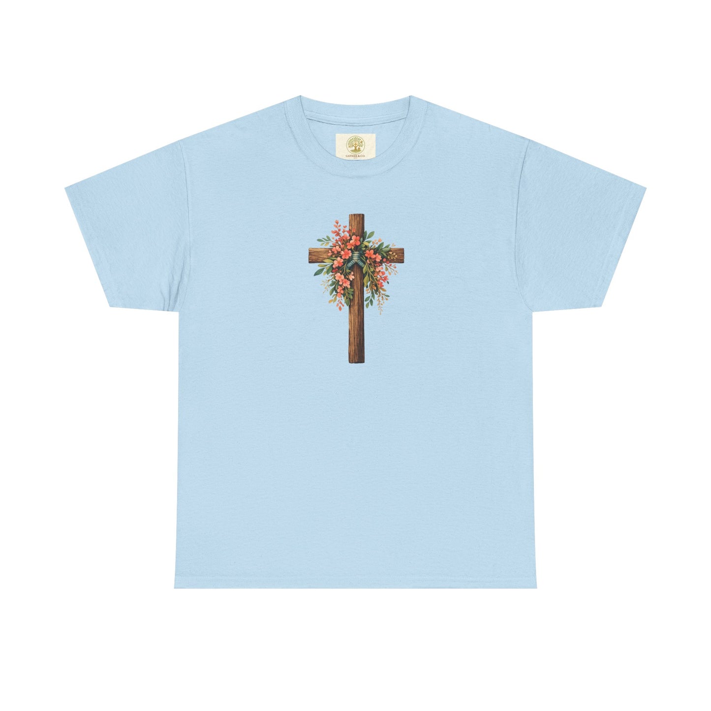 Let Everything That Has Breath Praise the Lord – Christian Floral Cross T-Shirt (Psalm 150:6)