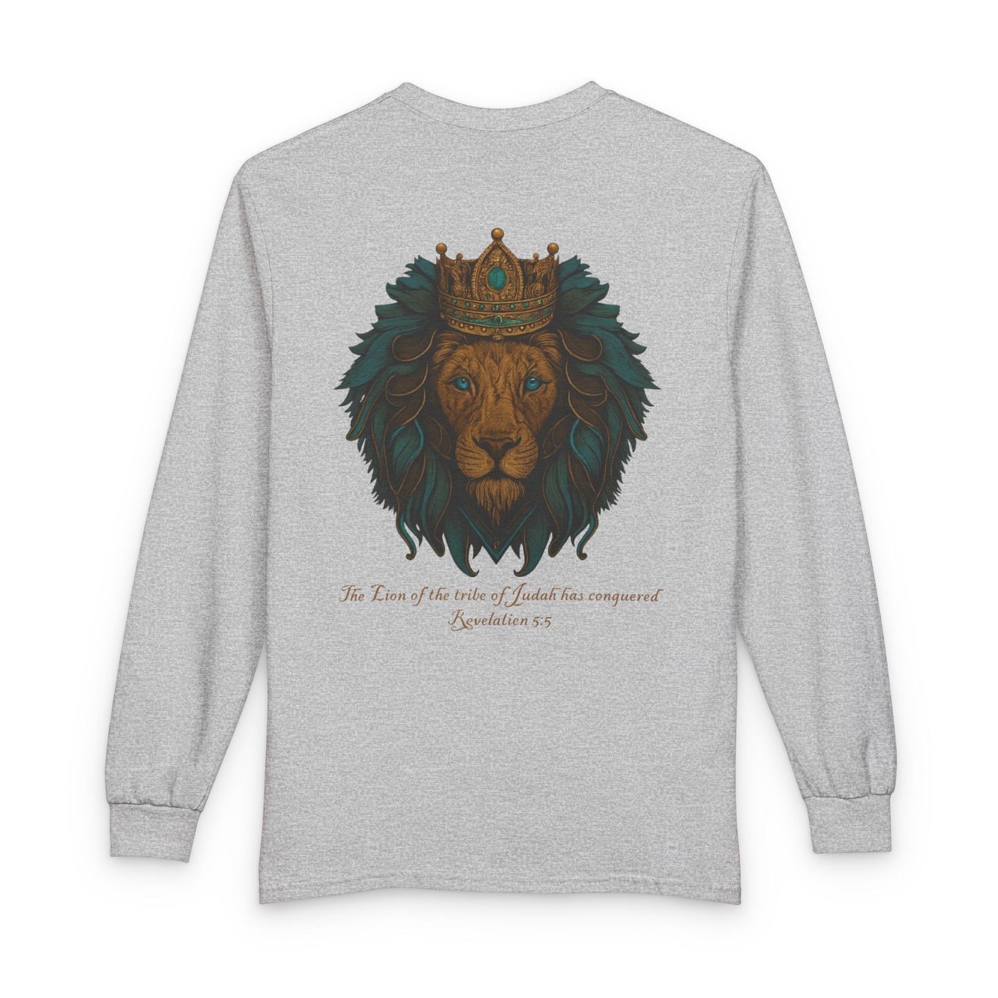 Lion of Judah Long Sleeve Christian T-Shirt | Unisex Faith Apparel – Gather & Co. LLC
