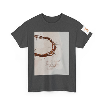 By His Wounds Tee -  Isaiah 53:5 Inspired Christian Shirt