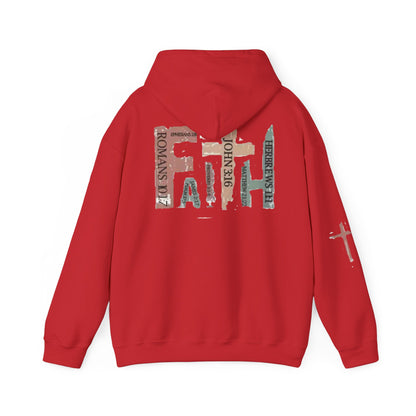 FAITH Christian Hoodie – Cross + Scripture Design | Gather & Co. LLC