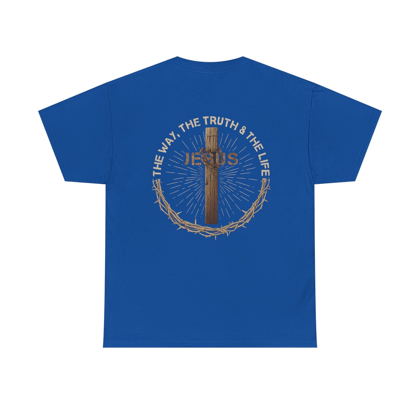 Jesus Cross Tee — "The Way The Truth The Life" Christian Faith T-Shirt