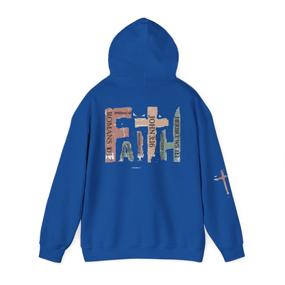 FAITH Christian Hoodie – Cross + Scripture Design | Gather & Co. LLC