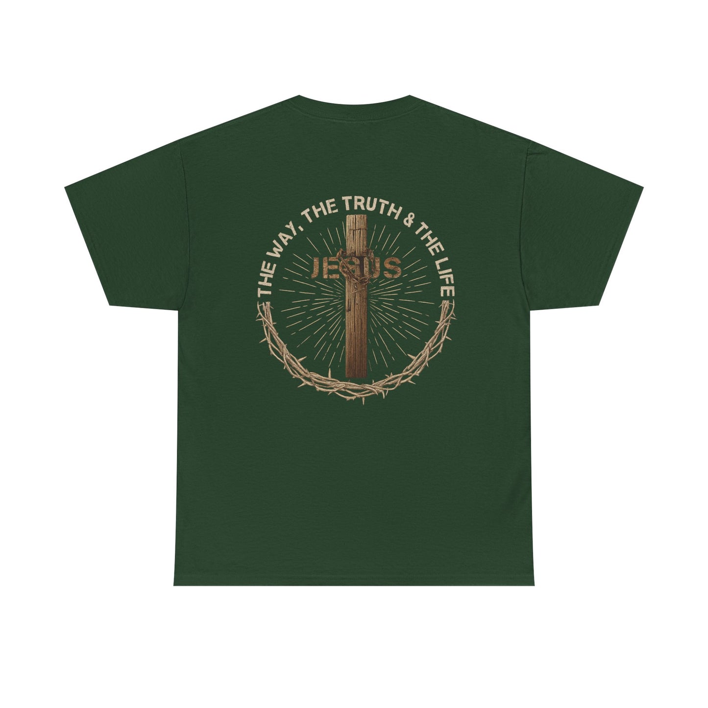 Jesus Cross Tee — "The Way The Truth The Life" Christian Faith T-Shirt