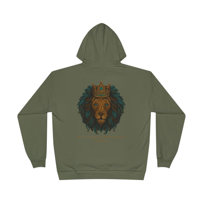 Lion of Judah Christian Hooded Sweatshirt – Unisex Faith Hoodie with Cross & Revelation 5:5 Design