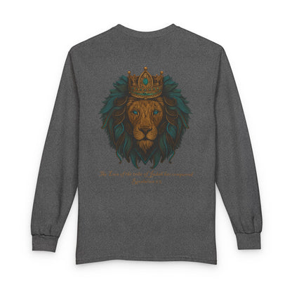 Lion of Judah Long Sleeve Christian T-Shirt | Unisex Faith Apparel – Gather & Co. LLC