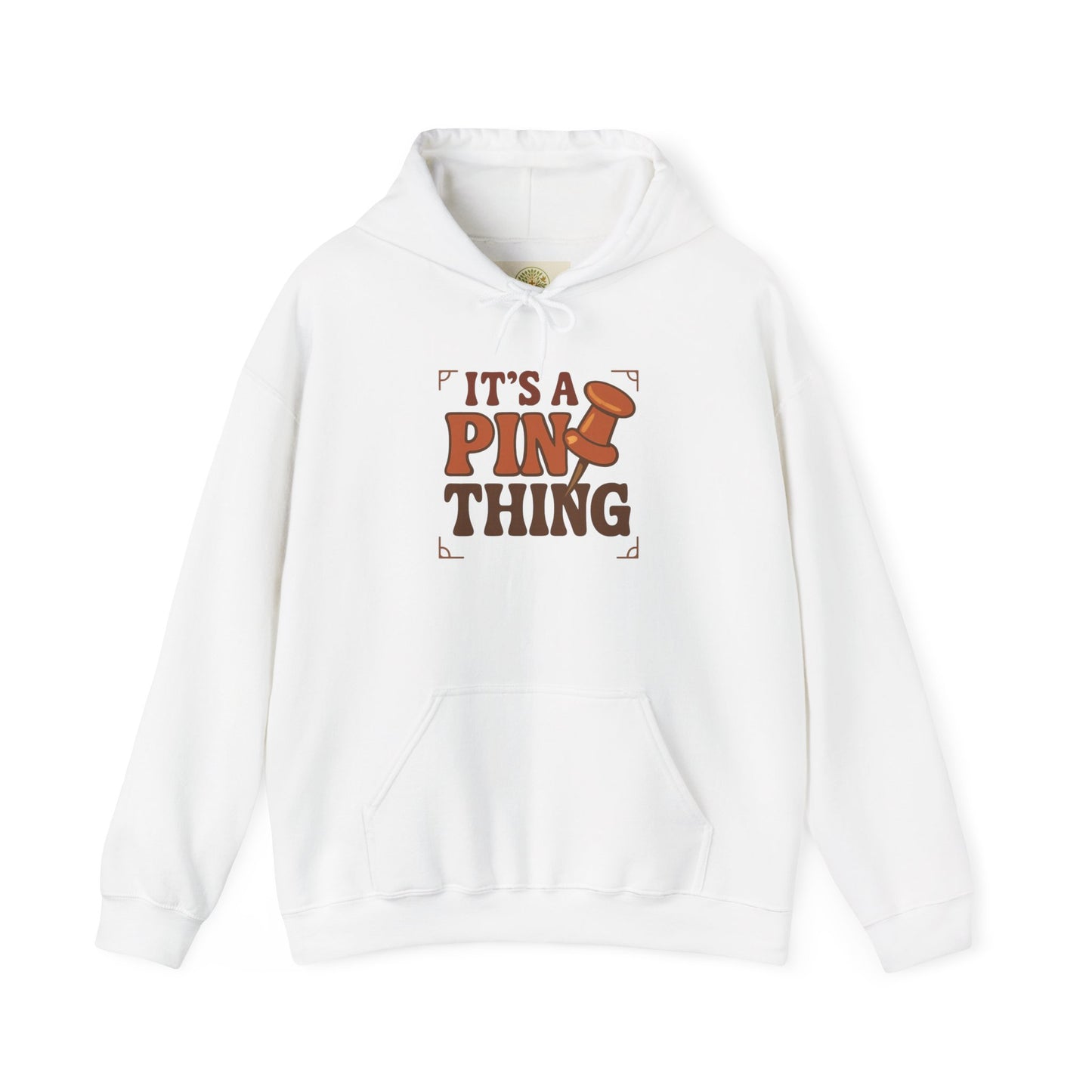 Pins Hoodie — “It’s a Pin Thing” / “Queen of the Pins” Retro Pin-Collecting Pullover