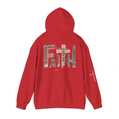 FAITH Christian Hoodie – Cross + Scripture Design | Gather & Co. LLC