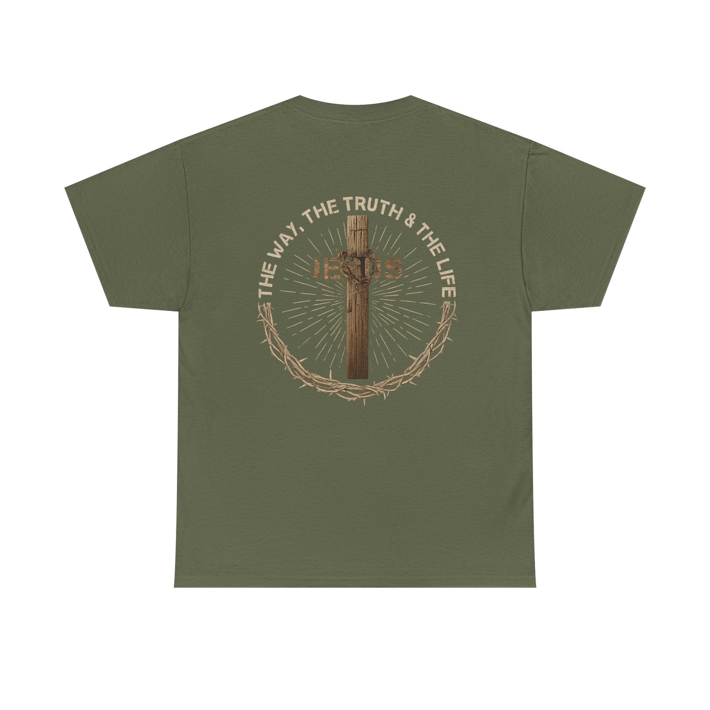Jesus Cross Tee — "The Way The Truth The Life" Christian Faith T-Shirt