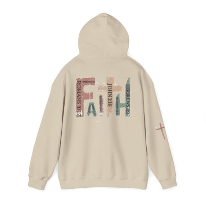 FAITH Christian Hoodie – Cross + Scripture Design | Gather & Co. LLC
