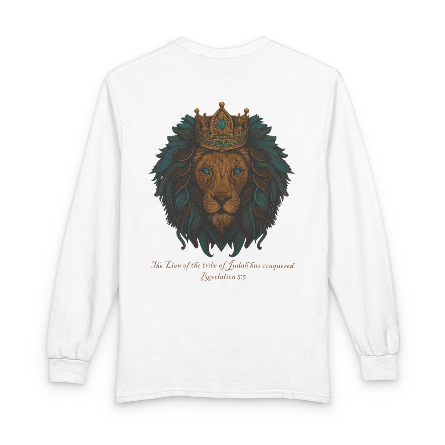 Lion of Judah Long Sleeve Christian T-Shirt | Unisex Faith Apparel – Gather & Co. LLC
