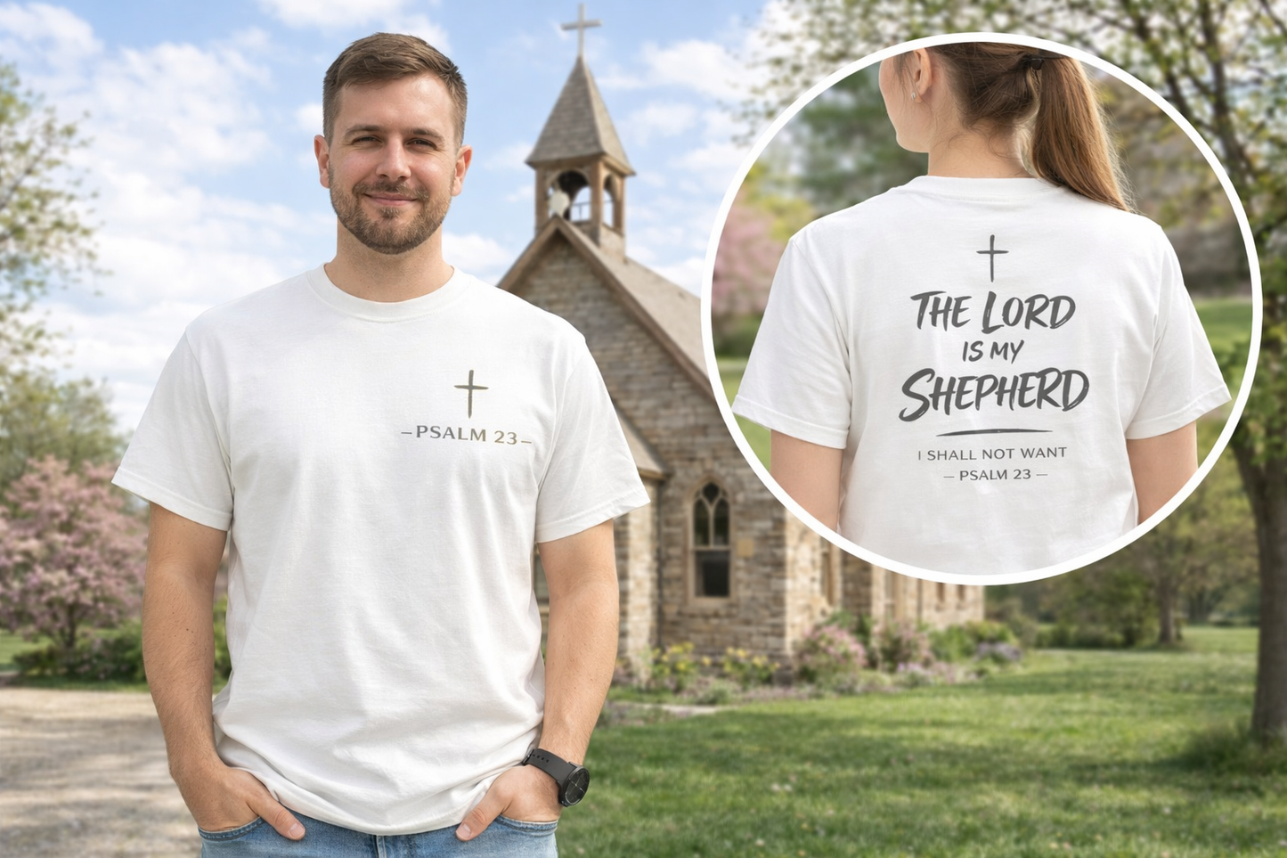 Psalm 23 Tee — “The Lord Is My Shepherd” Christian T-Shirt