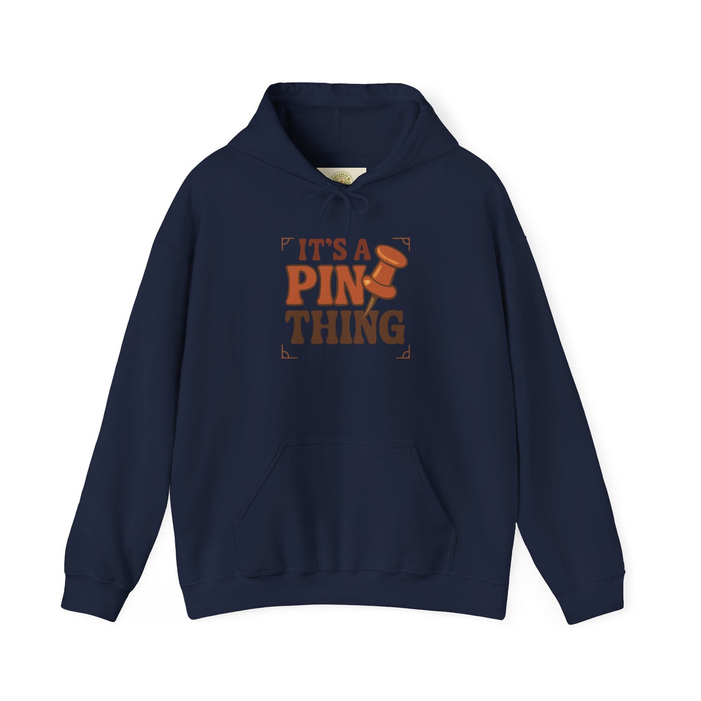 Pins Hoodie — “It’s a Pin Thing” / “Queen of the Pins” Retro Pin-Collecting Pullover
