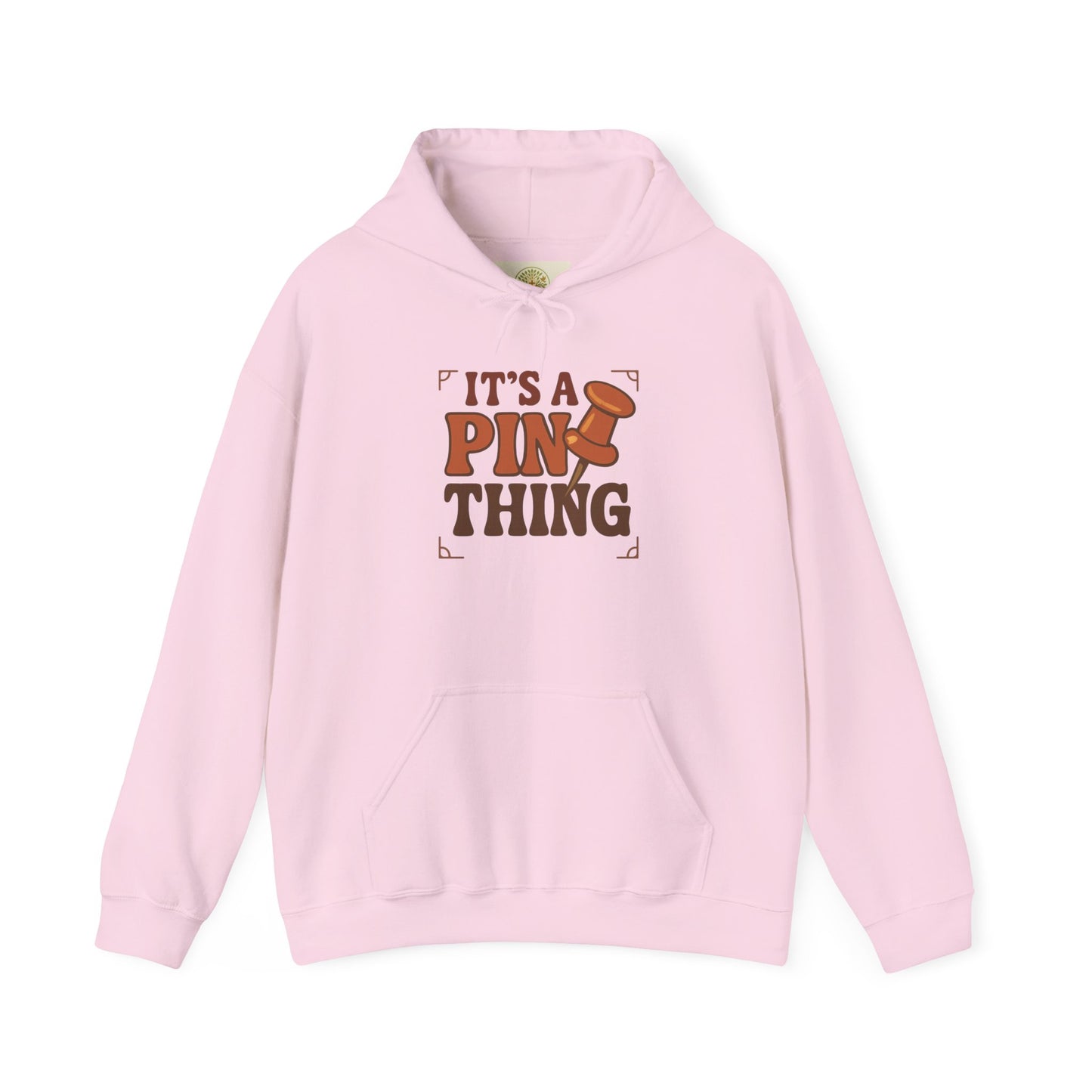 Pins Hoodie — “It’s a Pin Thing” / “Queen of the Pins” Retro Pin-Collecting Pullover