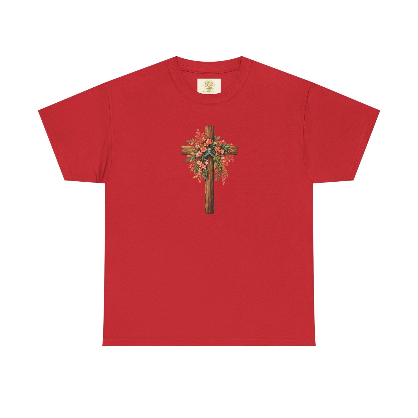 Let Everything That Has Breath Praise the Lord – Christian Floral Cross T-Shirt (Psalm 150:6)