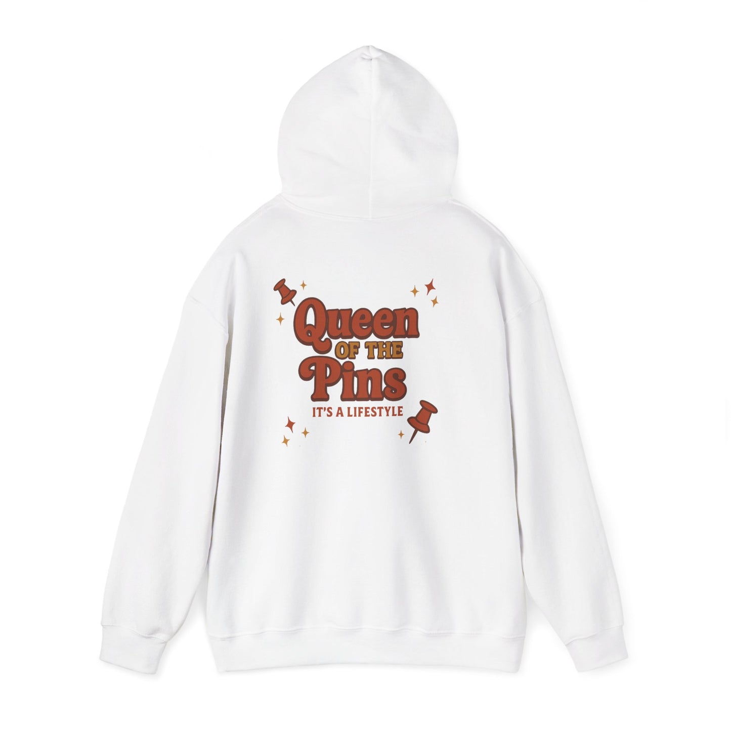 Pins Hoodie — “It’s a Pin Thing” / “Queen of the Pins” Retro Pin-Collecting Pullover