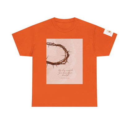 By His Wounds Tee -  Isaiah 53:5 Inspired Christian Shirt