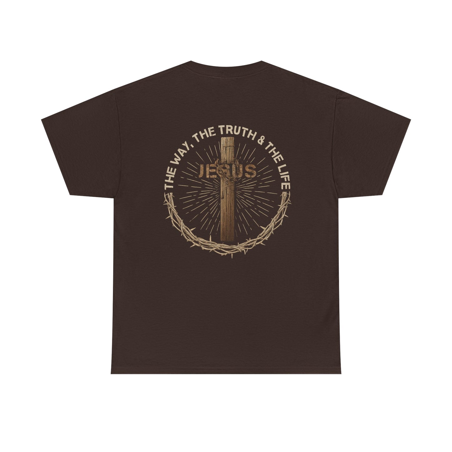 Jesus Cross Tee — "The Way The Truth The Life" Christian Faith T-Shirt