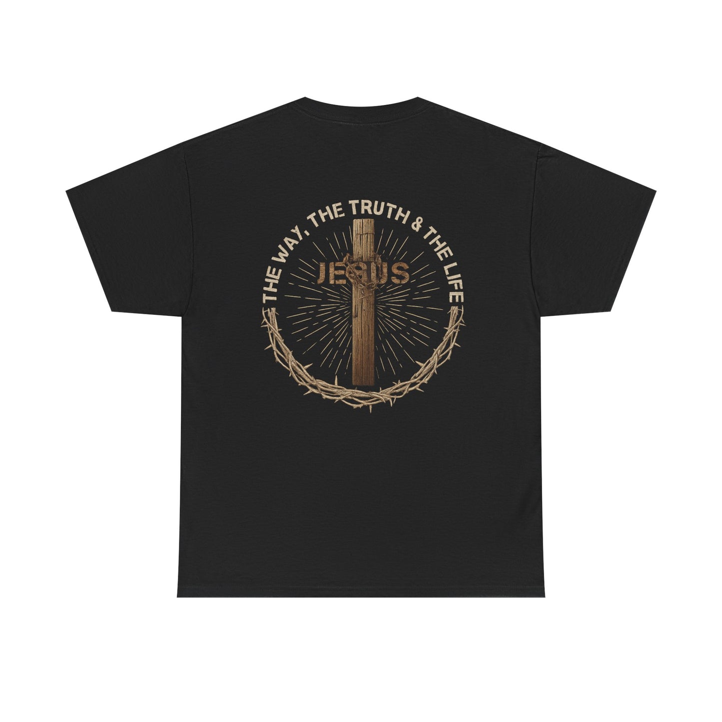 Jesus Cross Tee — "The Way The Truth The Life" Christian Faith T-Shirt