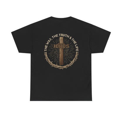 Jesus Cross Tee — "The Way The Truth The Life" Christian Faith T-Shirt