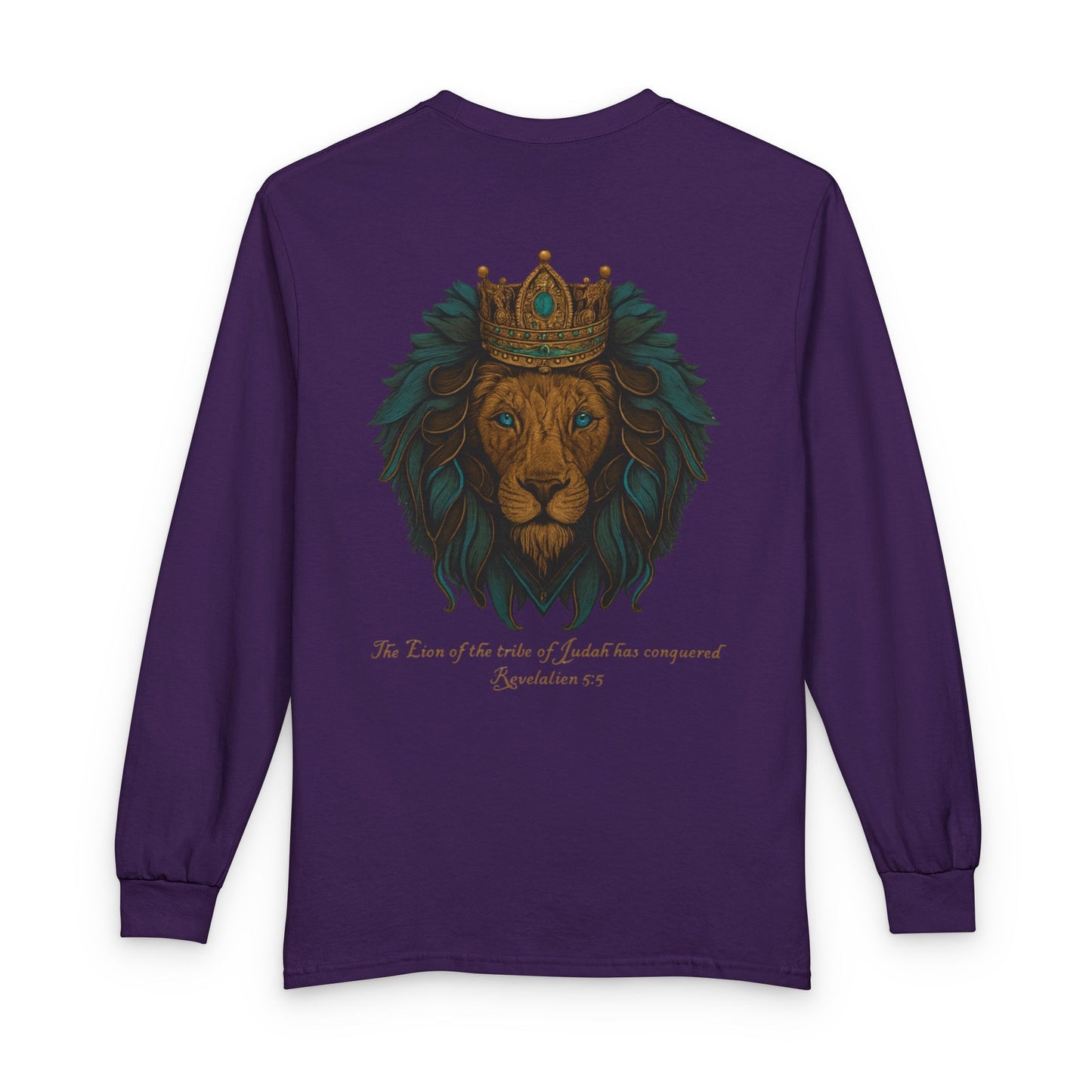 Lion of Judah Long Sleeve Christian T-Shirt | Unisex Faith Apparel – Gather & Co. LLC