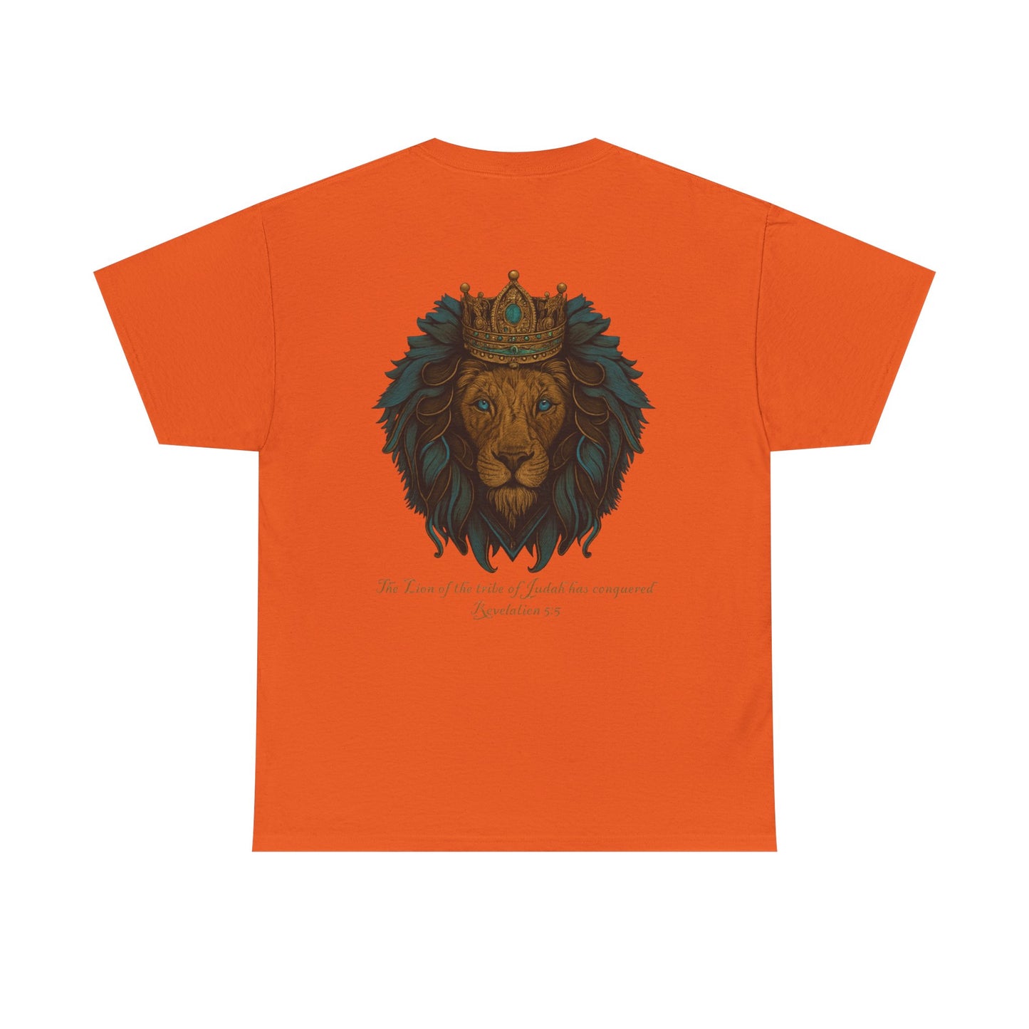 Lion of Judah Christian T-Shirt – Unisex Considered Cross Faith Tee | Revelation 5:5 | Gather & Co. LLC