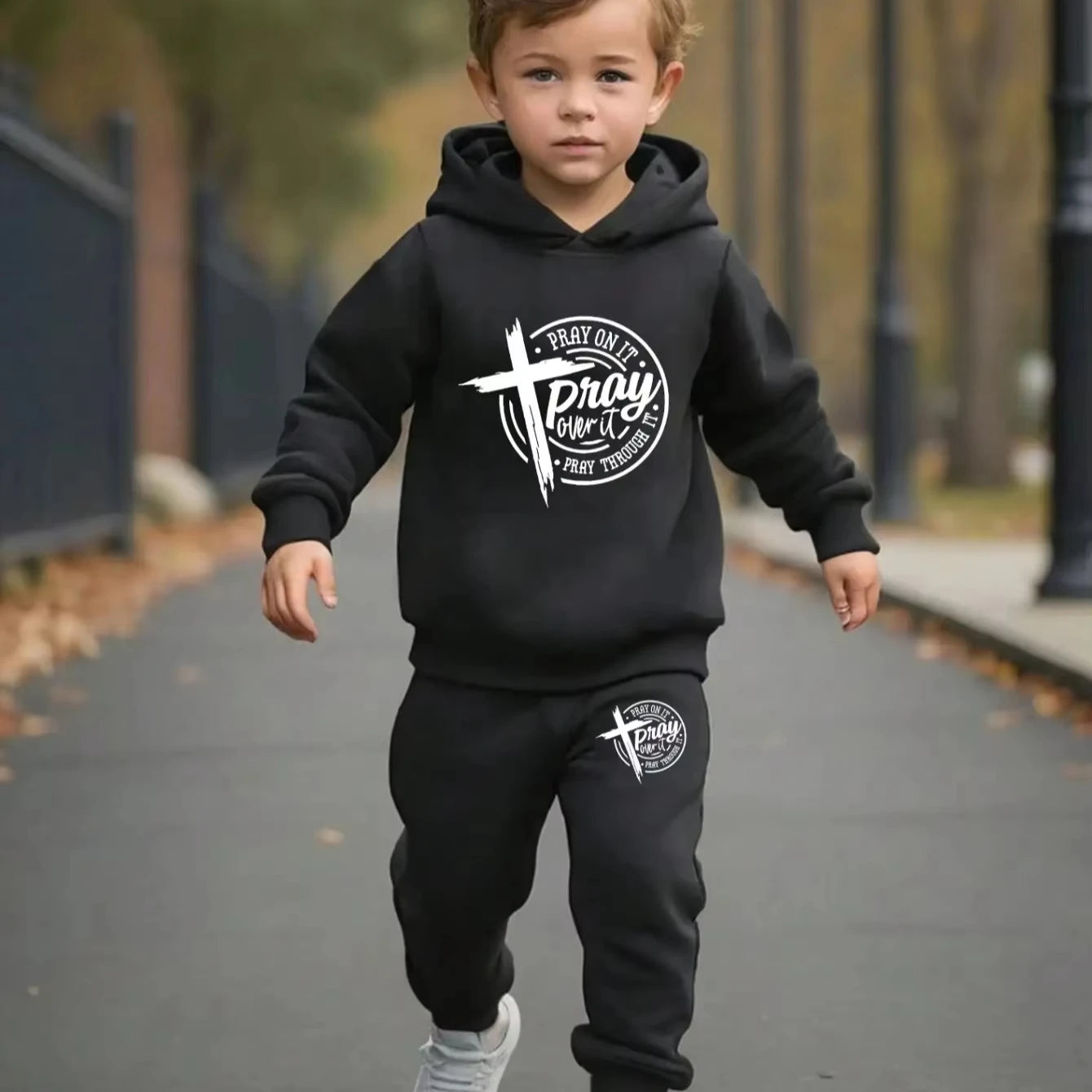 “Christian Kids Bible Verse Hoodie and Jogger Set | Faith-Based Boys Outfit | Gather & Co. LLC”