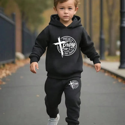 “Christian Kids Bible Verse Hoodie and Jogger Set | Faith-Based Boys Outfit | Gather & Co. LLC”
