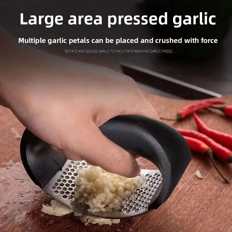 Stainless Steel Garlic Press – Easy Food Grade Crusher