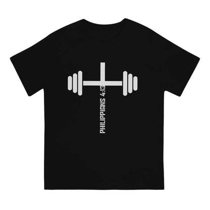Philippians 4:13 Fitness Tee - Vintage Christian Workout Shirt