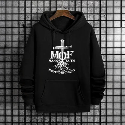 “Man of Faith Christian Hoodie | Bible Verse Streetwear Sweatshirt for Men | Gather & Co. LLC”
