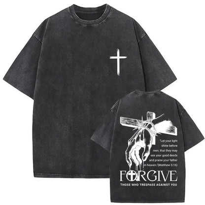 Men’s Christian Vintage Graphic Tees – Forgive Them Father + 30 Bold Faith-Based Designs